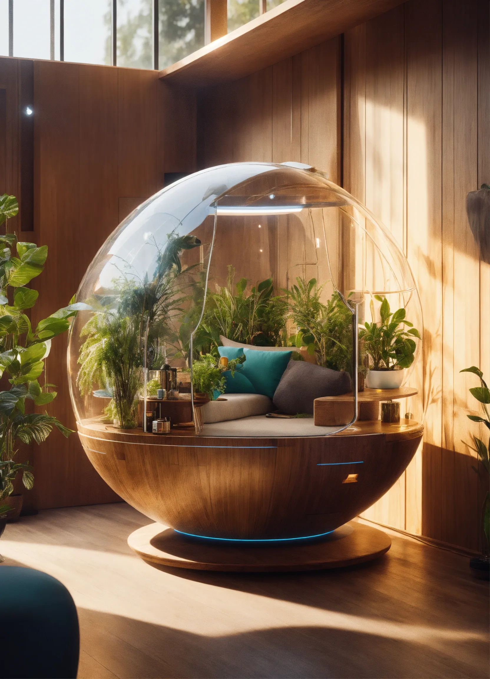 Bamboo corner shelf for wellness items